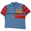 Paul & Shark Mens Graphic Polo Shirt Medium Blue Colourblock Cotton