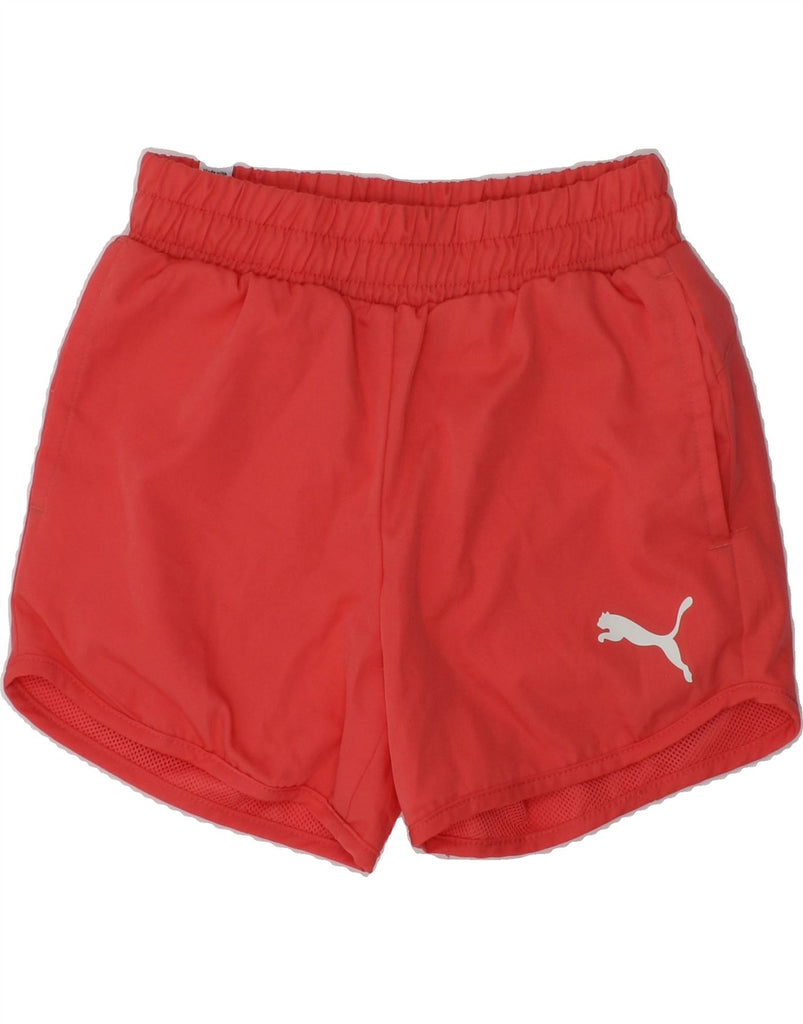 PUMA Girls Sport Shorts 9-10 Years Red Polyester | Vintage Puma | Thrift | Second-Hand Puma | Used Clothing | Messina Hembry 