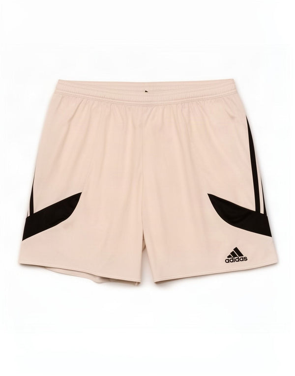 Adidas Mens Climalite Sport Shorts Large White Colourblock Polyester