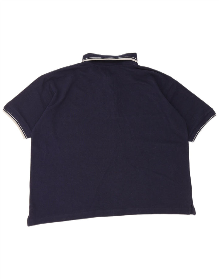 Kappa Mens Polo Shirt Small Navy Blue Cotton