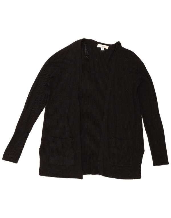 Marks & Spencer Womens Open Cardigan Sweater UK 14 Medium Black Viscose