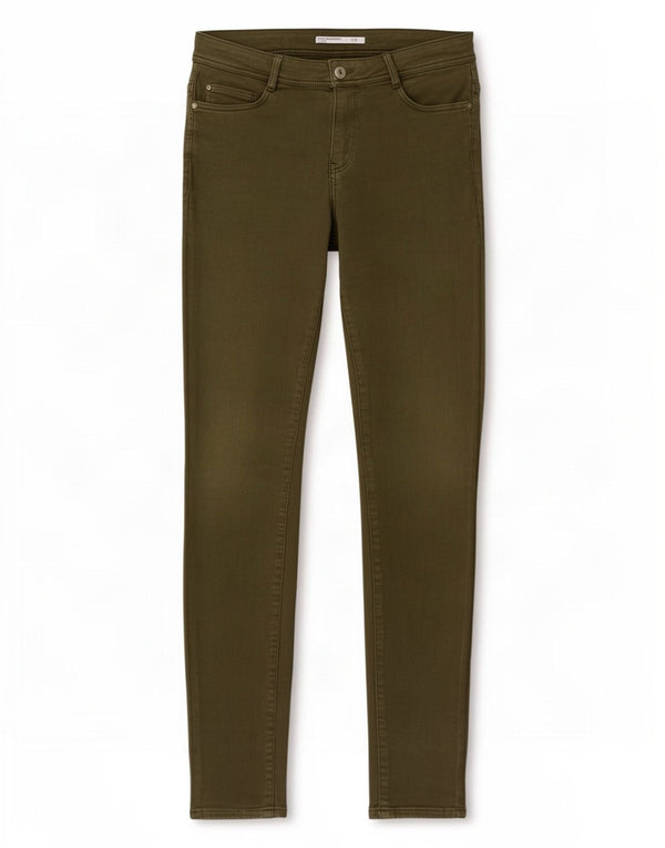 Zara Womens Trafaluc Skinny Jeans EU 40 Medium W30 L32 Khaki Cotton