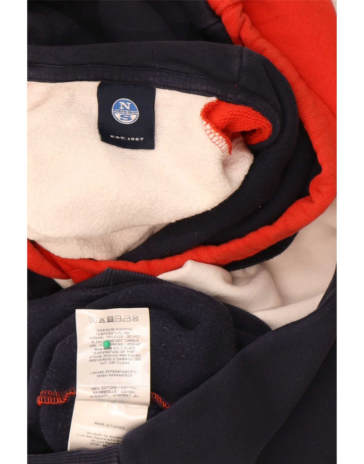 North Sails Mens Graphic Hoodie Jumper Large Multicoloured Colourblock