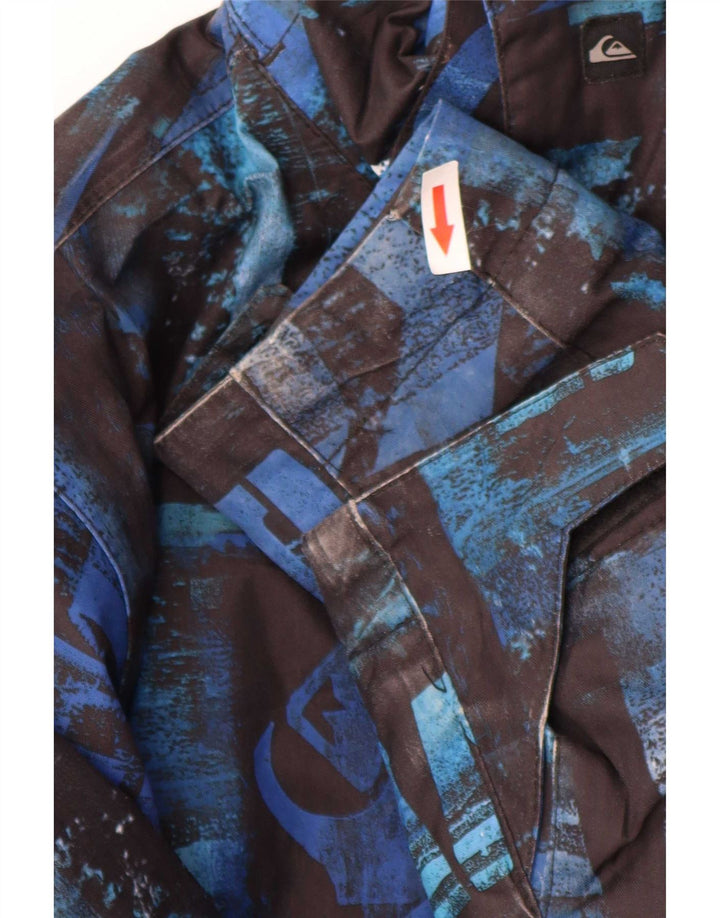 Quiksilver Boys Graphic Ski Jacket 13-14 Years Blue Polyester