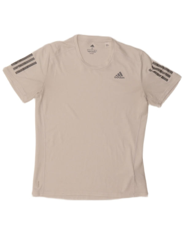 ADIDAS Mens Climacool T-Shirt Top Small Off White Polyester