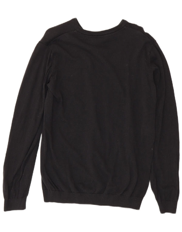 Marks & Spencer Boys V-Neck Jumper Sweater 15-16 Years Black Cotton