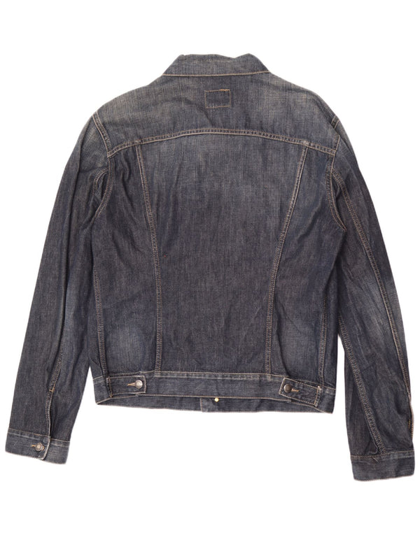 Gas Mens Denim Jacket UK 44 2XL Navy Blue Cotton