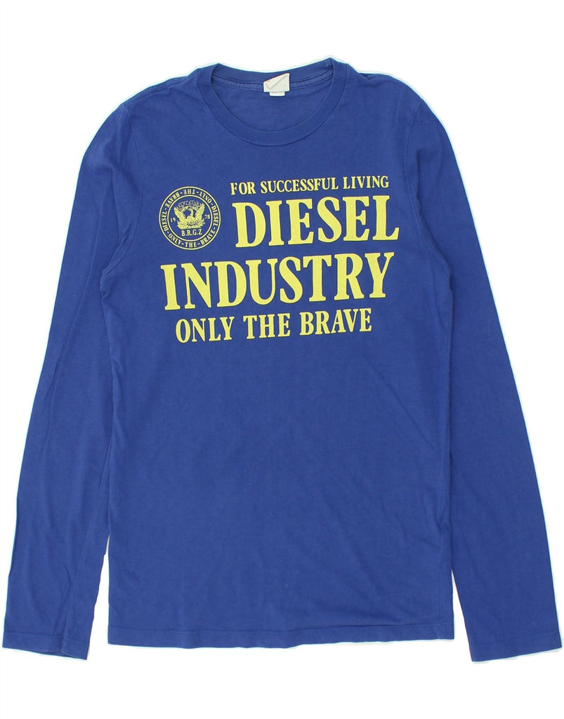 DIESEL Boys Graphic Top Long Sleeve 13-14 Years Blue Cotton | Vintage Diesel | Thrift | Second-Hand Diesel | Used Clothing | Messina Hembry 