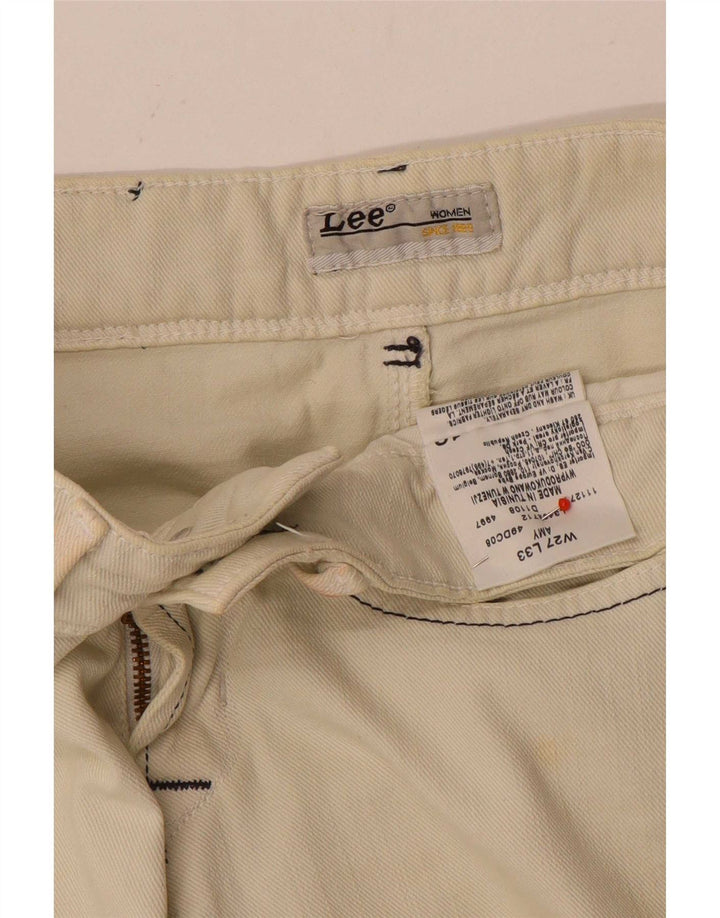 Lee Womens Amy Slim Jeans W27 L33 Off White Cotton