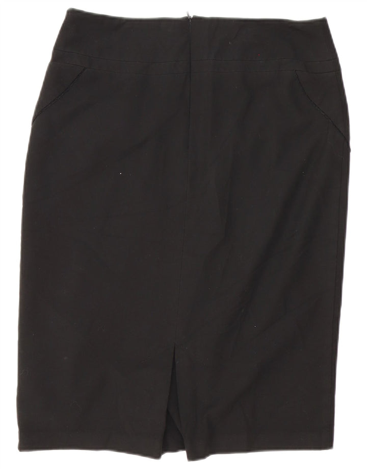 Oasis Womens Straight Skirt UK 12 Medium W32 Black Polyester