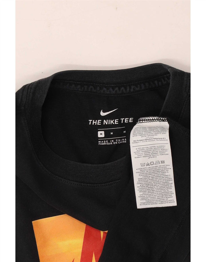 Nike Mens Graphic T-Shirt Top Medium Black Cotton