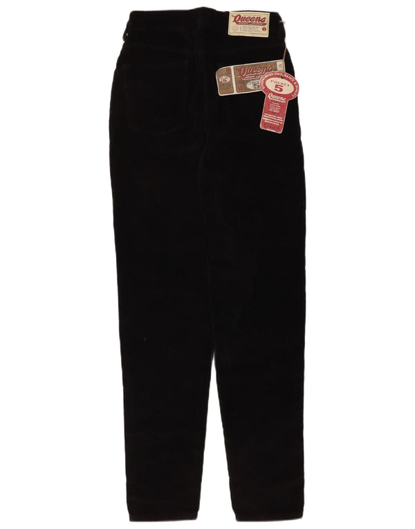 Vintage Womens Velvet Tapered Casual Trousers IT 42 Medium W28 L31 Black