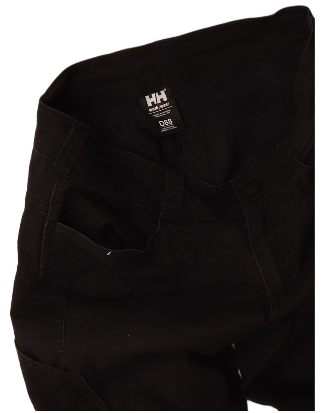 Helly Hansen Mens Straight Cargo Trousers W32 L28 Black Cotton