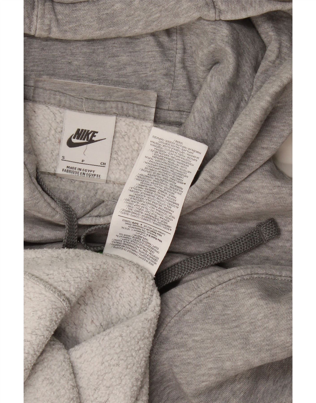 Nike Mens Graphic Hoodie Jumper Small Grey Cotton