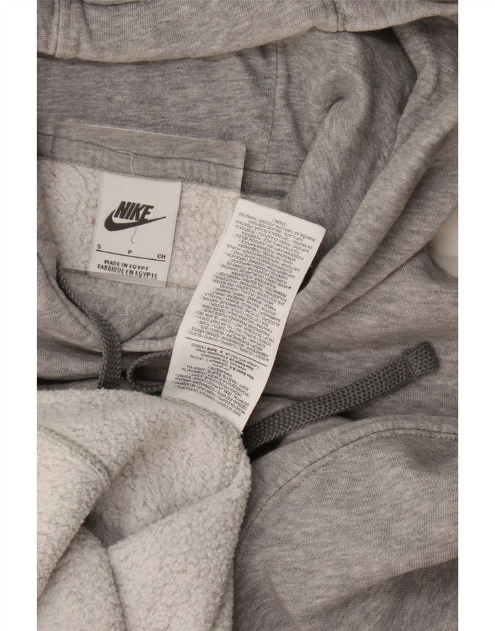 Nike Mens Graphic Hoodie Jumper Small Grey Cotton