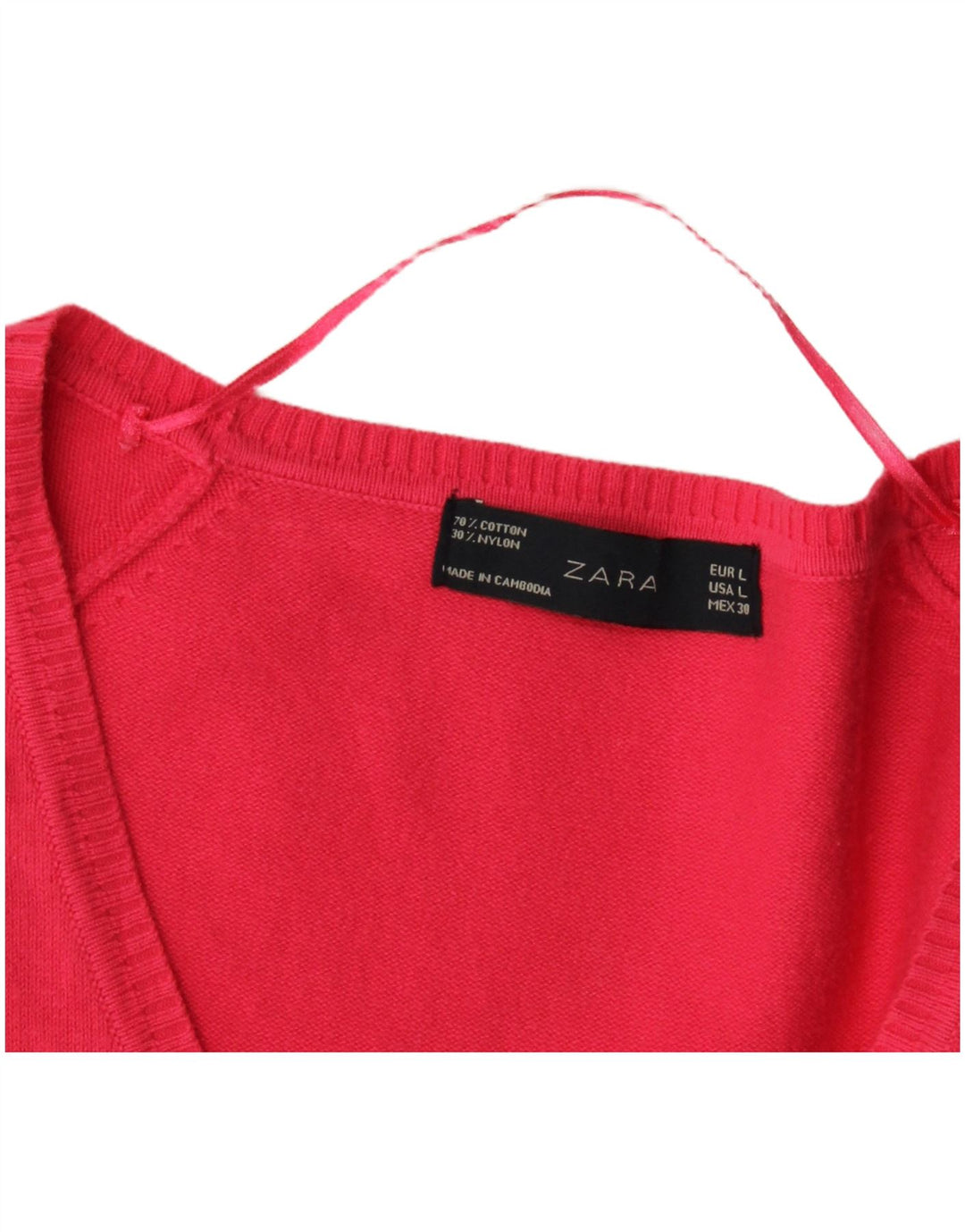 Zara Womens Cardigan Sweater UK 14 Large Pink