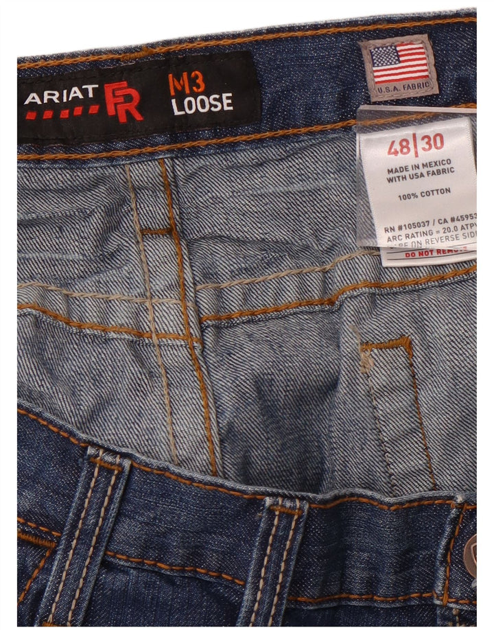 ARIAT Mens M3 Loose Jeans W48 L30 Blue Cotton