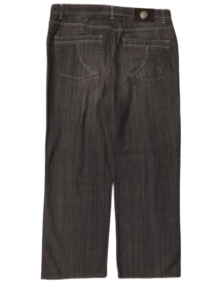 TRUSSARDI Mens Straight Jeans W36 L27  Grey Cotton