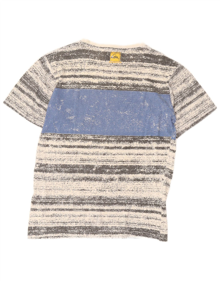 Quiksilver Mens Graphic T-Shirt Top Large Grey Striped