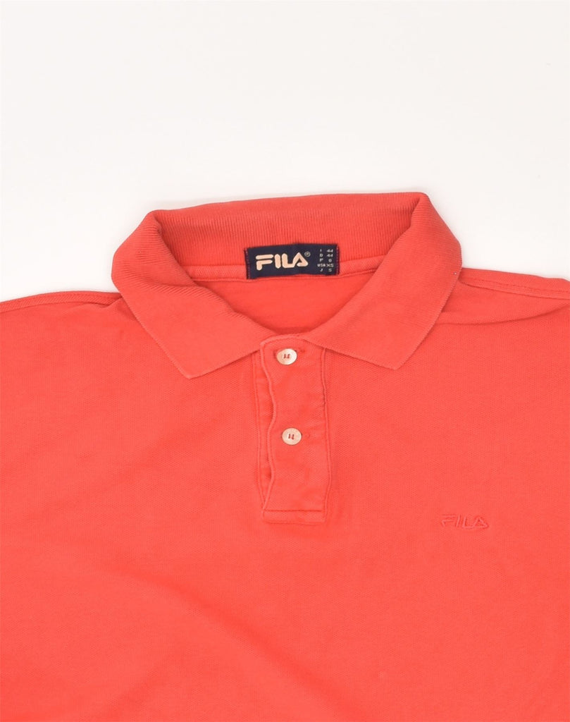 FILA Womens Polo Shirt IT 44 Medium Red Cotton | Vintage Fila | Thrift | Second-Hand Fila | Used Clothing | Messina Hembry 