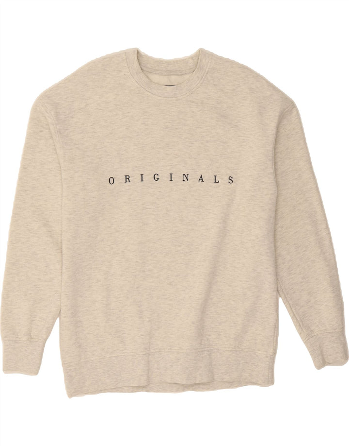 JACK & JONES Mens Originals Graphic Sweatshirt Jumper XL Grey Polyester Vintage Jack & Jones and Second-Hand Jack & Jones from Messina Hembry 