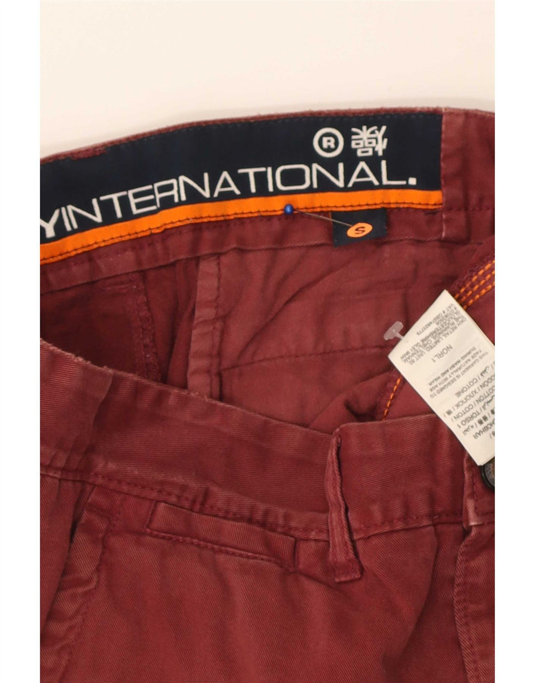 Superdry Mens Chino Shorts Small W32 Maroon Cotton