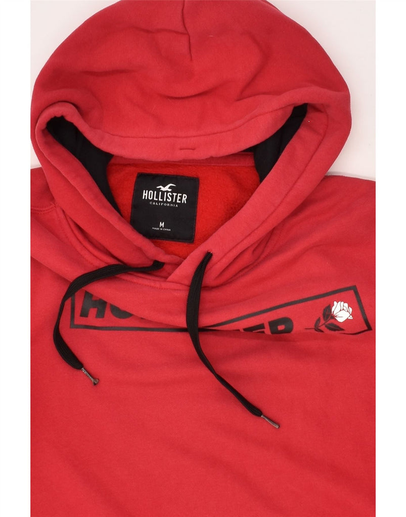 HOLLISTER Womens Graphic Hoodie Jumper UK 14  Medium Red Cotton | Vintage Hollister | Thrift | Second-Hand Hollister | Used Clothing | Messina Hembry 
