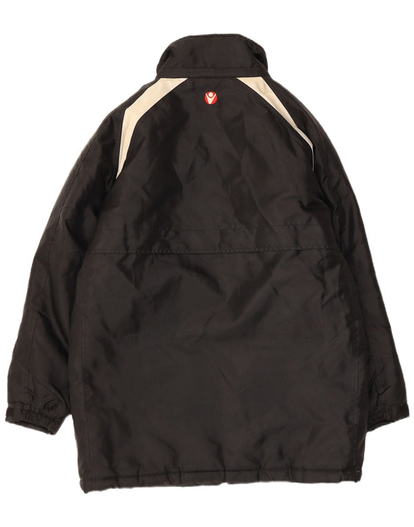 Macron Mens Graphic Windbreaker Coat UK 36 Small Black Colourblock