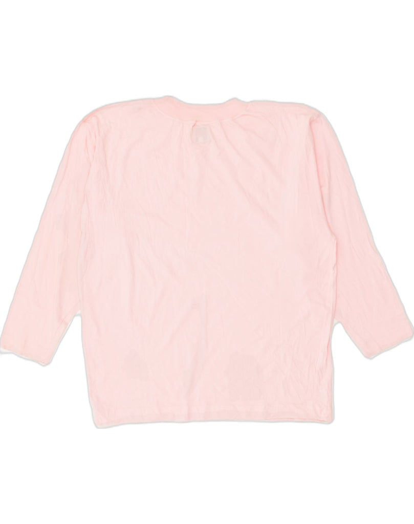 BENETTON Womens Top Long Sleeve UK 14 Medium Pink Cotton | Vintage Benetton | Thrift | Second-Hand Benetton | Used Clothing | Messina Hembry 