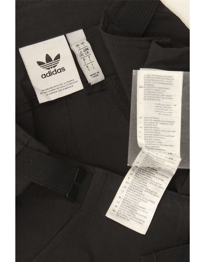 Adidas Mens Cargo Shorts Large W36  Black Polyamide