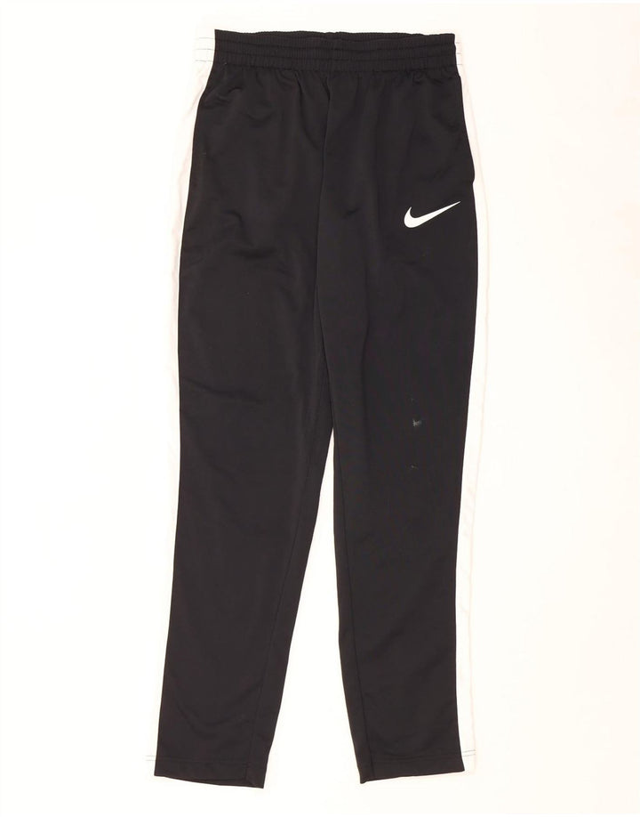NIKE Mens Tracksuit Trousers Medium  Black Colourblock Polyester