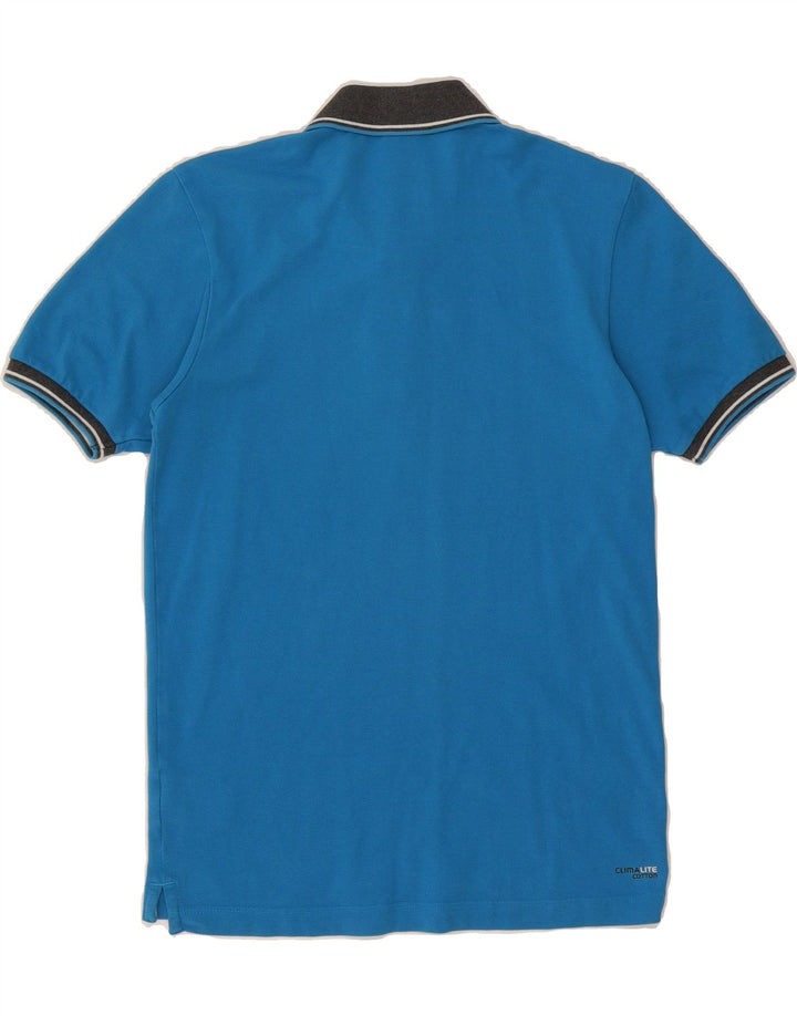 ADIDAS Mens Clima 365 Polo Shirt Small Blue Cotton Vintage Adidas and Second-Hand Adidas from Messina Hembry 