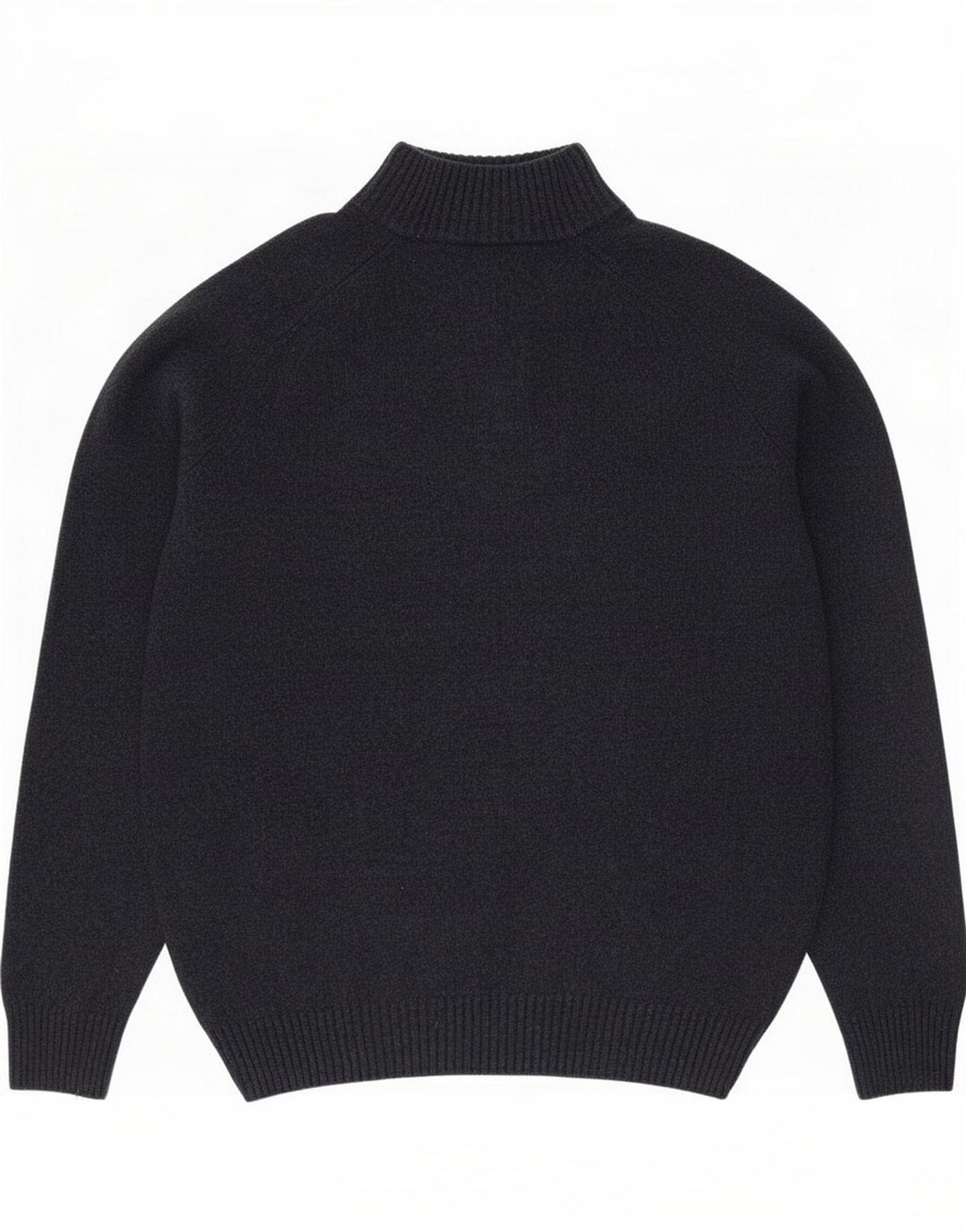 Lyle & Scott Mens Button Neck Jumper Sweater Large Navy Blue Lambswool