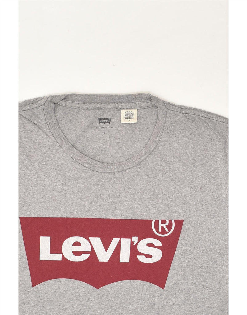 LEVI'S Mens Graphic T-Shirt Top Large Grey Cotton | Vintage Levi's | Thrift | Second-Hand Levi's | Used Clothing | Messina Hembry 