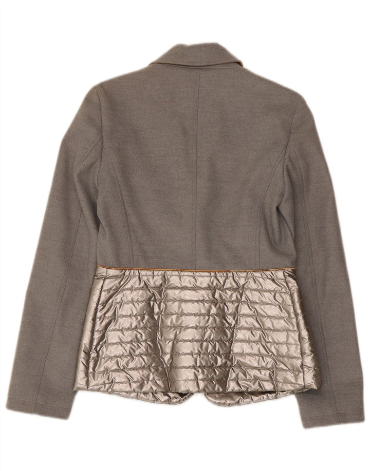 ALVIERO MARTINI Womens Padded Blazer Jacket IT 38 XS Grey Colourblock