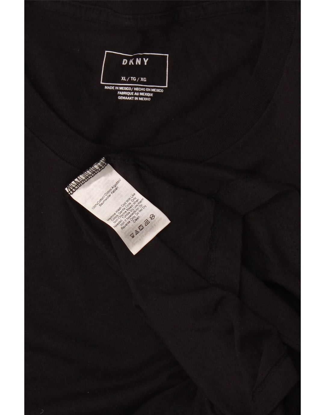 Dkny Mens Graphic T-Shirt Top XL Black Cotton