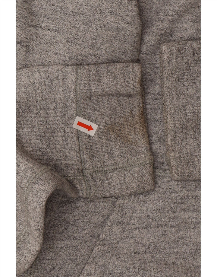 Jordan Mens Zip Hoodie Sweater Small Grey Flecked Cotton