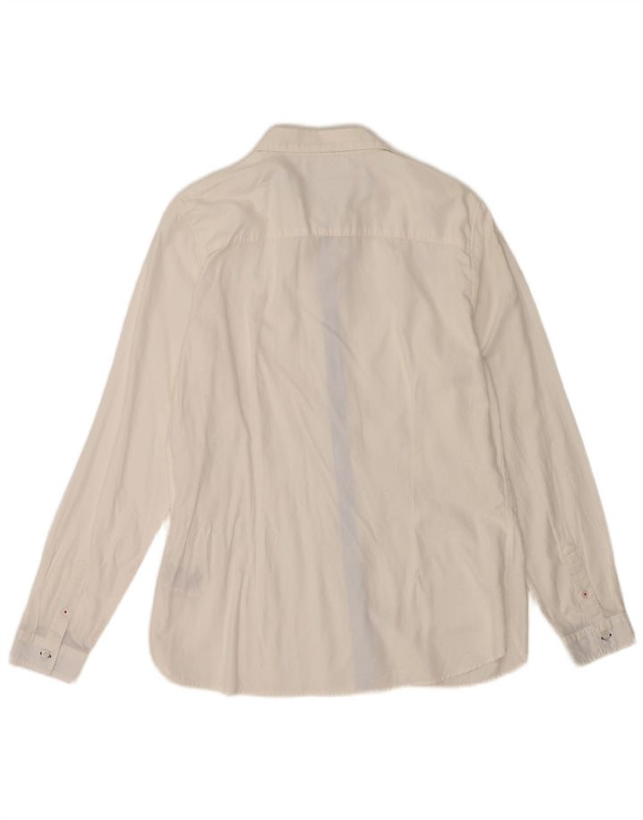 Tommy Hilfiger Womens Stretch Shirt US 12 Large White Cotton