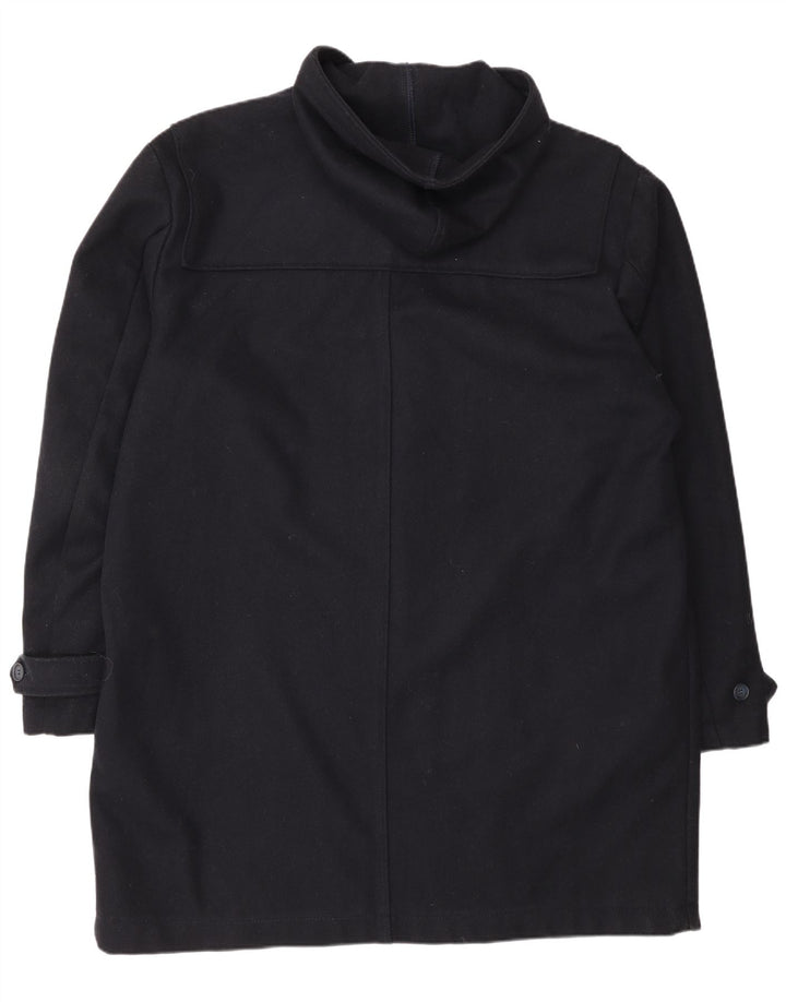 Rifle Mens Hooded Duffle Coat UK 42 XL Navy Blue Wool