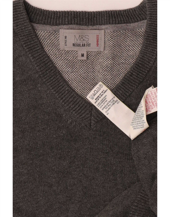 Marks & Spencer Mens Regular Fit Vest Tank Top Medium Grey Cotton