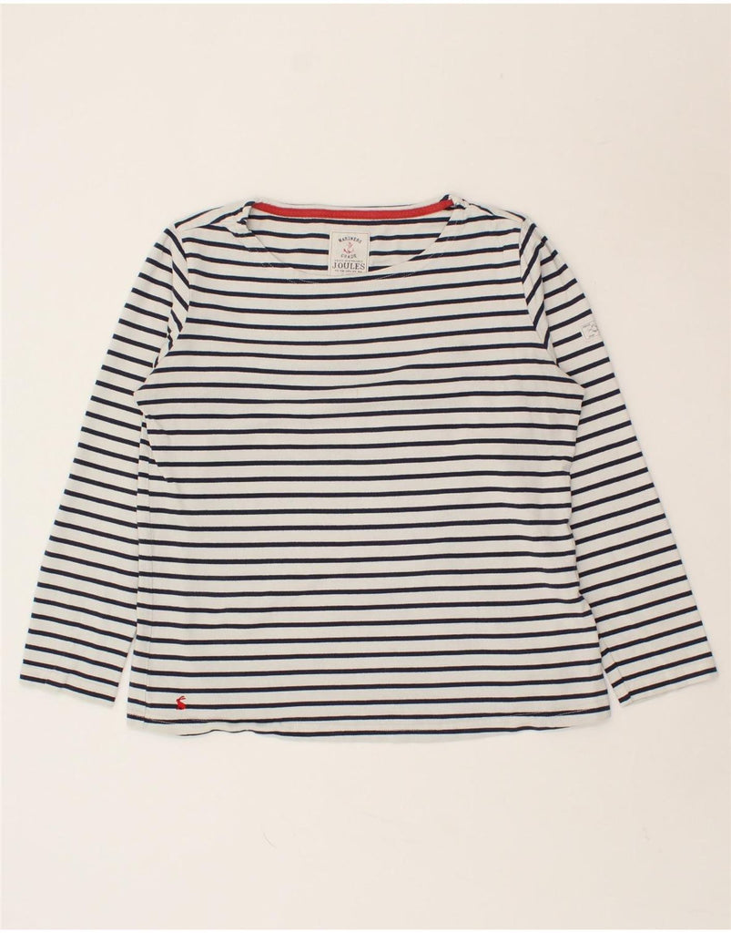 JOULES Womens Top Long Sleeve UK 16 Large Navy Blue Striped Cotton | Vintage Joules | Thrift | Second-Hand Joules | Used Clothing | Messina Hembry 