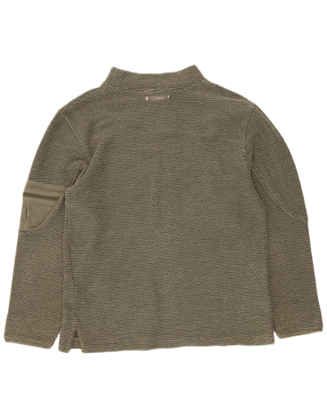 Weird Fish Mens Sweatshirt Jumper Small Khaki Cotton