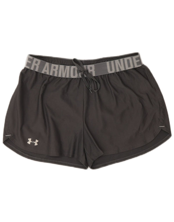 Under Armour Womens Heat Gear Graphic Swimming Shorts UK 14 Medium Grey