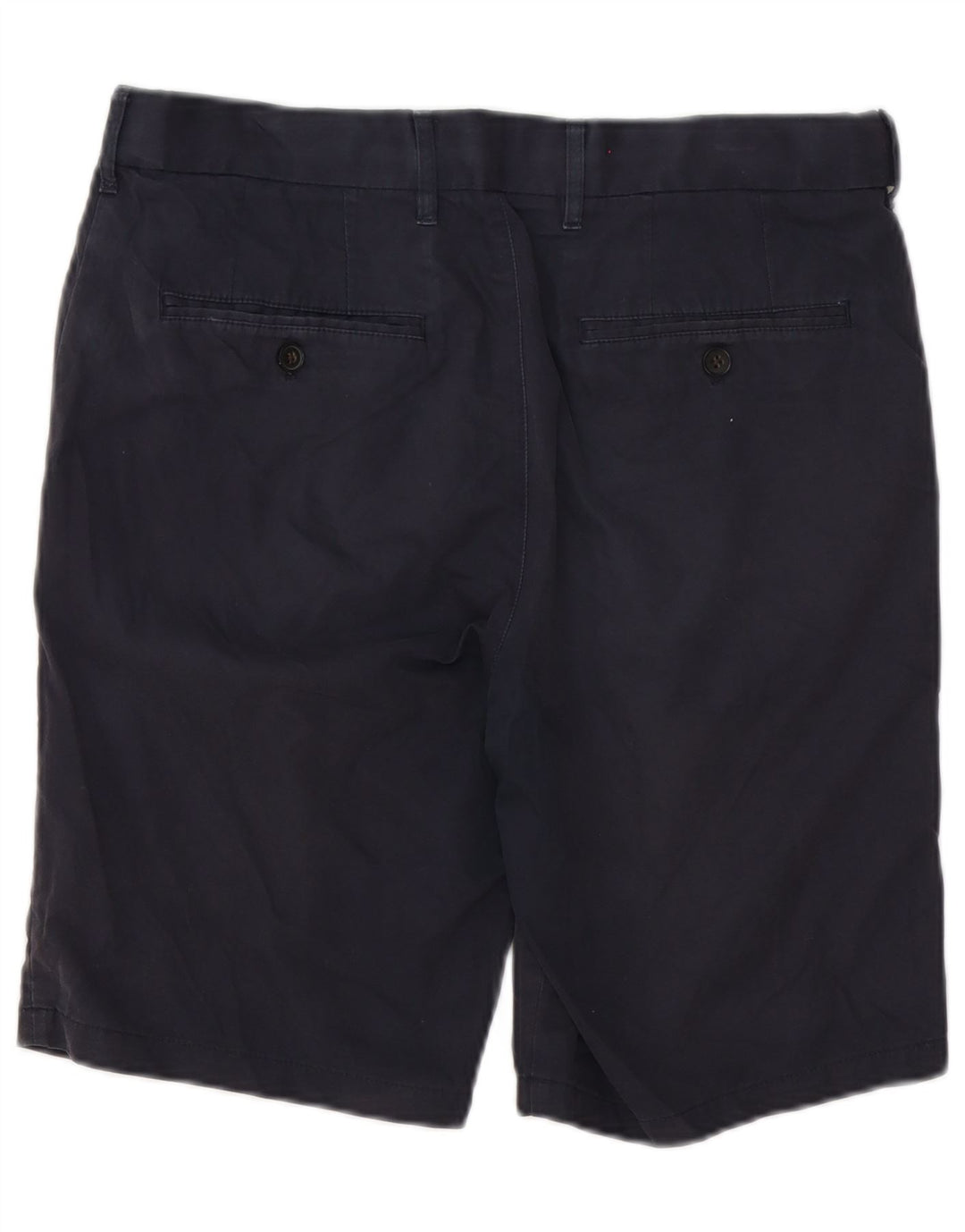 Marks & Spencer Mens Chino Shorts W32 Medium Navy Blue Cotton