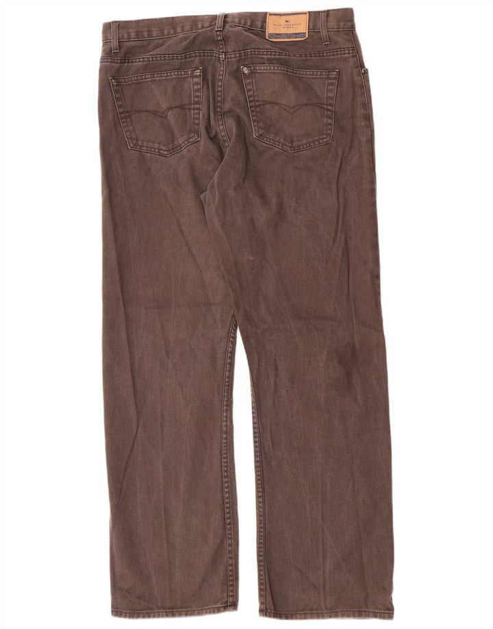Marks & Spencer Mens Blue Harbour Straight Jeans W36 L31 Brown Cotton