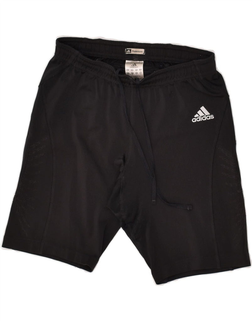 ADIDAS Mens Sport Shorts Medium Black Polyester | Vintage Adidas | Thrift | Second-Hand Adidas | Used Clothing | Messina Hembry 