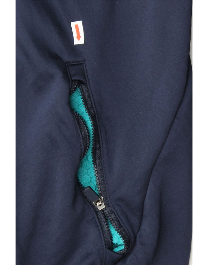 CANTERBURY Womens Tracksuit Top Jacket UK 16 Large Navy Blue Colourblock Vintage Canterbury and Second-Hand Canterbury from Messina Hembry 