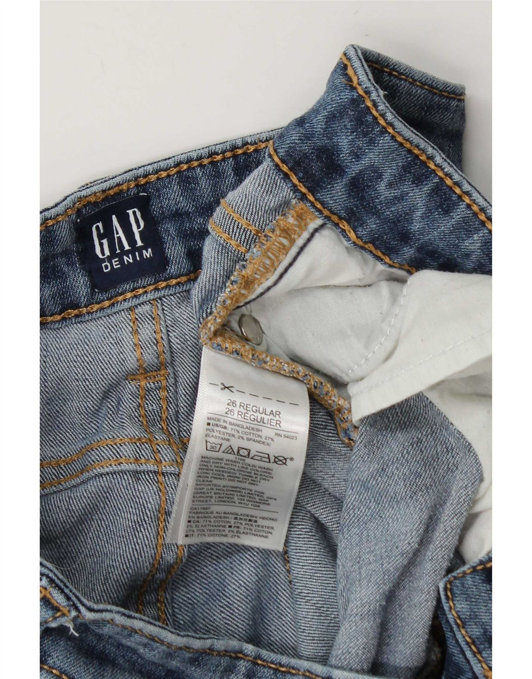 Gap Womens Distressed Skinny Jeans W26 L29 Blue Cotton