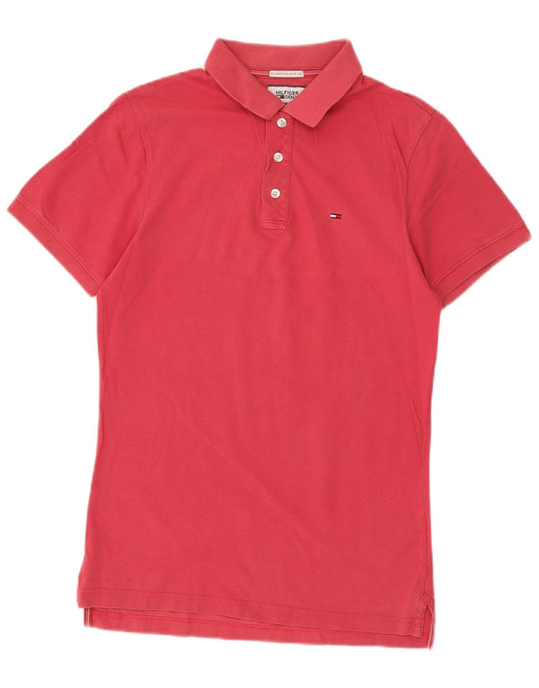 Tommy Hilfiger Mens Polo Shirt Small Pink
