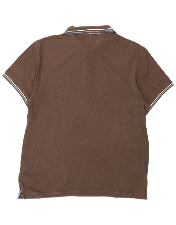 CHAMPION Mens Heritage Fit Polo Shirt XL Brown Cotton
